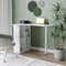 URBNLIVING Wooden Corner Desk with Bookcase and Storage Shelves Stylish and Functional Study Workstation Organizer for Home Office and Workspaces
