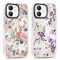 Yoedge 2 Pack Transparent Phone Case for iPhone 11 6.1,with Red Purple Flowers Aesthetics Pattern,Soft Silicone Shockproof Bumper Protector Matte Floral 298 Cover, for iPhone 11 Girls