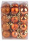 24 Stück 3 cm Weihnachtskugeln Kunststoff, glitzernde, Matte & glänzende Christbaumkugeln, Weihnachtskugeln Baumschmuck Dekokugeln Baumkugeln Christbaumschmuck (Orange)