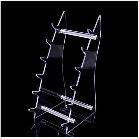 1 Piece Six Layers Heavy Duty Acrylic Knife Display Stands,Pocket Knives Easel Holder,Hunting Survival Knife Rack