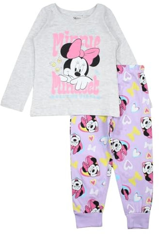 Disney Pigiama per Bambina di Minnie Pajama Set, Grigio, 8 Anni Girl's
