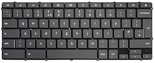 fqparts Laptop Tastatur für for Lenovo for Ideapad Flex 5 Chromebook 13ITL6 Schwarz UK Edition