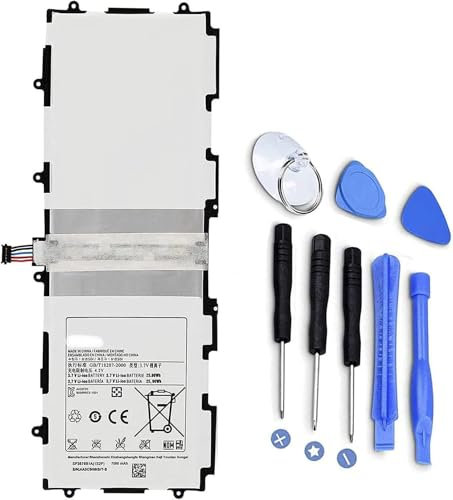 SP3676B1A(1S2P) SP3676B1A Batterie de rechange pour tablette Samsung Galaxy Tab 2 10.1 Series GT-P7510 GT-7511 GT-N8010 GT-P5100 GT-P5110 GT-N8000 GT-P5113 P7500 N8000 8013. 3,7 V, 25,9 Wh, 7 000 mAh