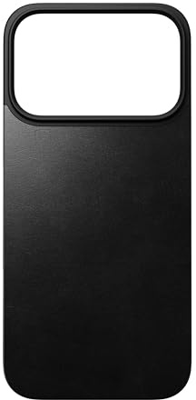 NOMAD Magnetic Leather Backcover MagSafe | für iPhone 17 Pro | Backcover aus hochwertigem Echtleder | MagSafe kompatibel | Black Horween