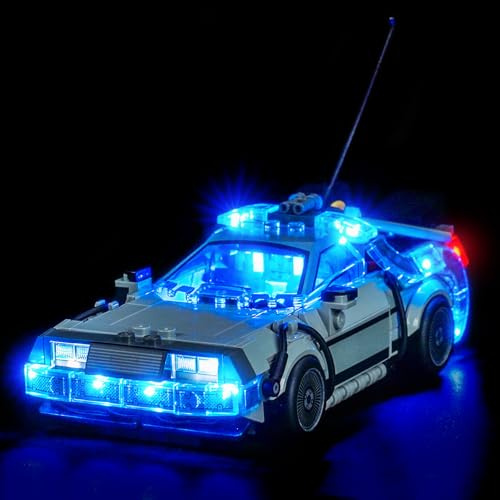 Kit di illuminazione LED compatibile con Lego Time Machine 77256 di Back to The Future (non modello), kit di illuminazione decorativa compatibile con Lego Time Machine from Back to The Future Model