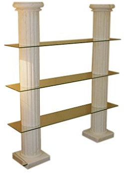 Antikes Wohndesign Verkaufsregal Glasregal Vitrine Bücherregal Ladeneinrichtung Wohnwand Medienwand