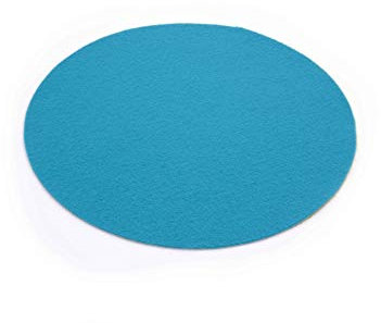 Primaflor - Ideen in Textil Event-Teppich Hochzeitsteppich Podium Rund, Türkis, 2,00m Durchmesser, Schwer Entflammbar, Weihnachtsbaum-Decke, Teppich, Stehtisch-Unterleger