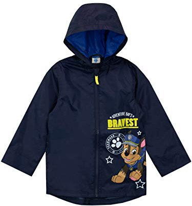 Paw Patrol Imperméable Enfant | Manteau de Pluie Chase Pat Patrouille pour Garcons - Bleu - 6-7 Ans