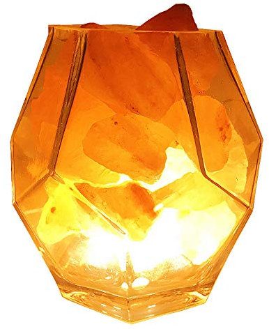 Himalayan Salt Lamp, Bedroom Bedside Lamp Warm Table Lamp/USB Plug Sea Salt Crystals Night Light/With Dimmer Switch And Air Purifier