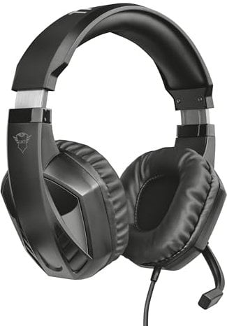 Trust Gaming Cascos Gaming GXT 412 Celaz Auriculares Gamer con Micrófono Plegable, Cable Trenzado de 1 m, para PS4, PS5, PC, Nintendo Switch, Xbox One, Xbox Series X - Negro
