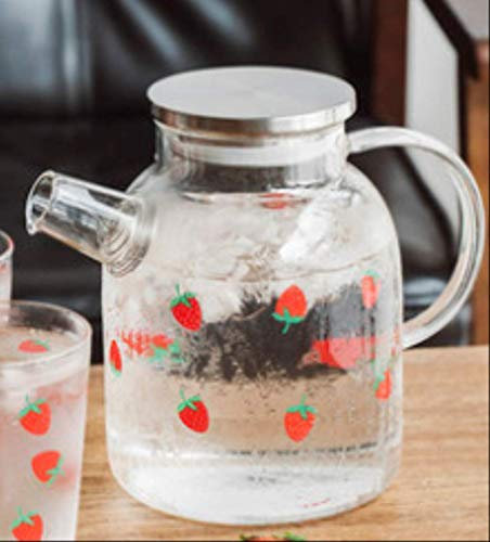 Tetera De Fresa Vaso De Agua Fría Resistente Al Calor Tetera A Prueba De Explosión De Alta Temperatura 1600Ml