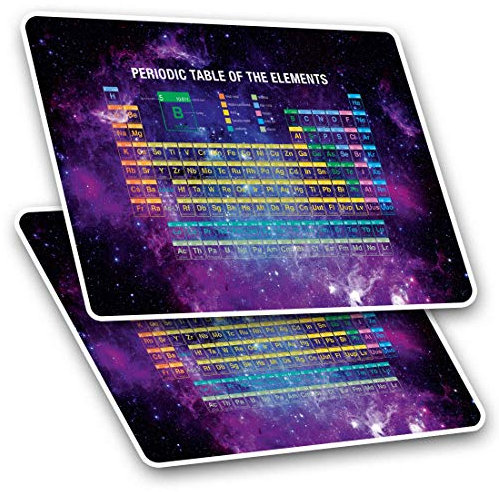 Rectangle Stickers (Set of 2) 10cm - Space Periodic Table Science Chemistry Fun Decals for Laptops,Tablets,Luggage,Scrap Booking,Fridges, #8363