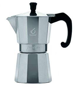Caffettiera Moka 9 Tazze Alluminio, Miss Moka Prestige, Caffettiera Moka per Casa, Caffettiera Portatile per Viaggio, Tazze di Caffè, inclusa Guarnizione in Silicone