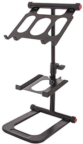 Ibiza SLAP200 DUAL Laptop UND Monitor STÄNDER Party Disco Club DJ Musik Event BÜHNE VERANSTALTUNG