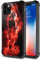 CARLOCA Kompatibel mit iPhone 12 Pro Hülle, japanische rote Samurai-Schutzhülle für iPhone 12 Pro für Mädchen, grafisches Design, stoßfest, kratzfest, Fallschutz für iPhone 12/12 Pro