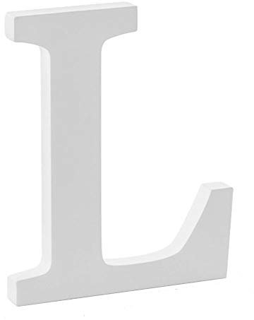 Libetui Buchstabe L Dekobuchstabe L -20cm groß- Haus Dekoration Wohnzimmer Kinderzimmer Deko Geburtstag Party Hochzeit Home - Weiß freistehend bemalbar - Love Liebe LEBE