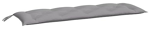 vidaXL Gartenbankauflage, Bankauflage Sitzkissen Outdoor, Polsterauflage Auflage für Gartenbank, Bankpolster Bankkissen, Grau 150x50x7cm Oxford-Gewebe