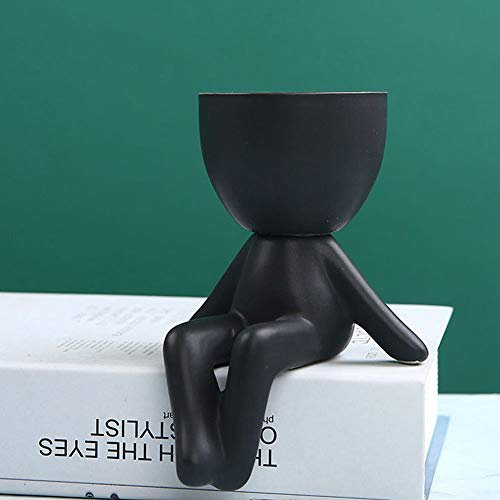 Pot De Fleurs Extérieur Humanoïde en Résine - Vase Vintage Visage Sculpture pour Fleurs Séchées - Décoration De Jardin, Bureau et Maison - Cache-Pot Créatif Cadeau