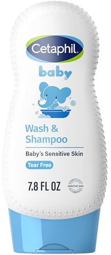 Cetaphil Baby Shampoo and Body Wash with Organic Calendula, Tear Free, Hypoallergenic, Ideal for Everyday Use, Dermatologist Tested, 7.8oz