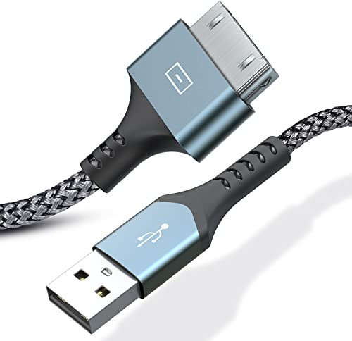 sweguard [2-Pack 3M] 30 Pin Dock Connector to USB Charger Cable [iPhone MFI Certified] Compatible with iPhone 4S/4/3GS, iPad 2/1, iPod nano 5th/6th, iPod Touch 3rd/4th(Grey)
