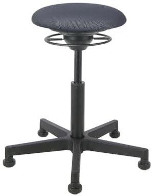 BALIMO Star - Bewegungshocker - Sitztrainer - ergonomischer Sitzhocker - Hocker mit Schwingeffekt - Rücken-Trainer - Bewegungsstuhl - Bürohocker - Gestell Schwarz (Dunkelgrau)