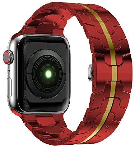 ANYE Cinturino Apple Watch 40mm 38mm 41mm, Cinturino iWatch Series 7 41mm Acciaio Inossidabile Sportivo Cinturini di Ricambio per Apple Watch SE 40mm Series 7 6 5 4 3 2 1