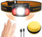 SuperFire LED Stirnlampe Kopflampe 2000 Lumen Wiederaufladbar mit Sensor, 14 Modi, Rotlicht, Wasserdicht IP44, Mit Aufbewahrungskasten, Tragekomfortabel für Erwachsene, Camping, Angeln, Joggen