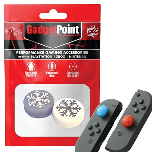 Generic | Gaming Thumbsticks Grips | 1.167 | Dopjes voor je Game Controller(s) | Sneeuwvlokje - Paars/WitPaars | 1 Set = 2 Thumbgrips | Compatibel met Nintendo Switch & LITE & OLED