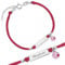 Sakrami Bracelet Argent 925 Enfant Cordon Rouge Trèfle Kids Collection Plaque Gravée + Boîte Cadeau Personnalisée - Bracelet de Naissance Communion ou Baptême