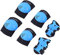 BOSONER Knieschoner Kinder Schoner Inliner Protektoren 6er Set Schützer Inliner Inline Skates Knie Und Ellenbogenschützer Schutzausrüstung Knieschützer Skateboard (7# Schwarz/Blau, M (6-15Jahre))