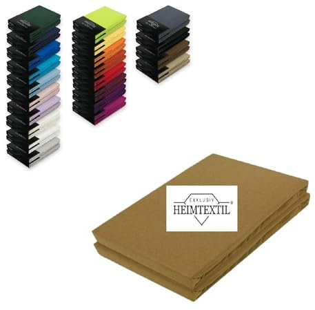 Doppelpack Jersey Spannbettlaken Premium Nougat 90-100 x 200 cm
