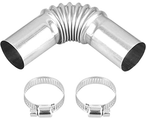 Raccord Tuyau d'échappement 25 mm - en Acier Inoxydable - avec 2 Clips - pour Chauffage auxiliaire Webasto - Pièces Chauffage Voiture
