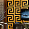 Gelbe, Weiße Und Schwarze Tapete. Für Wohnzimmer, TV-Hintergrund, Schlafzimmer.Moderne Minimalistische.Schwarze Und Weiße Strukturtapete. 0,53 M X 10 M = 5,3 M²/Roll. (Gelb -3215)