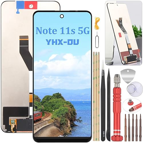 YHX-OU 6.60'' Negro Pantalla LCD para Xiaomi Redmi Note 11s 5G 22031116BG LCD Display Asamblea Pantalla Táctil Completa Reemplazo de Pantalla + Herramienta