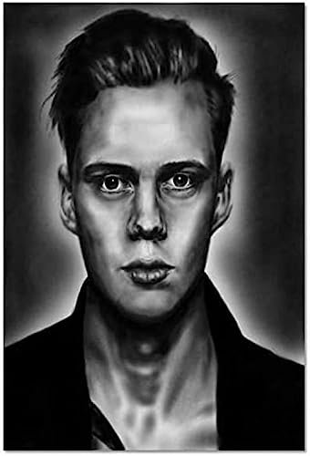 Poster Bill Skarsgard Filmstar Poster Foto Porträt Bilder Poster Und Drucke Leinwand Malerei Home Decor 50X70Cm Kein Rahmen