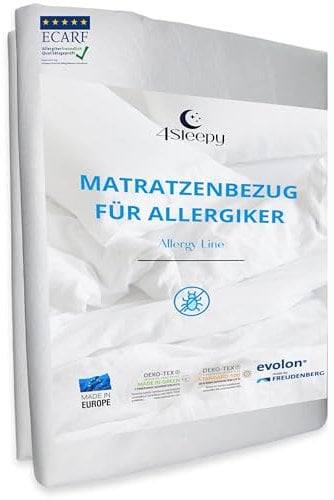 4Sleepy Matratzenbezug für Allergiker - Milbenbezug Matratze 90x200x20 - waschbarer Matratzenschutz - Anti Milben & Bettwanzen Encasing, bis 20cm Höhe (90x200x20)