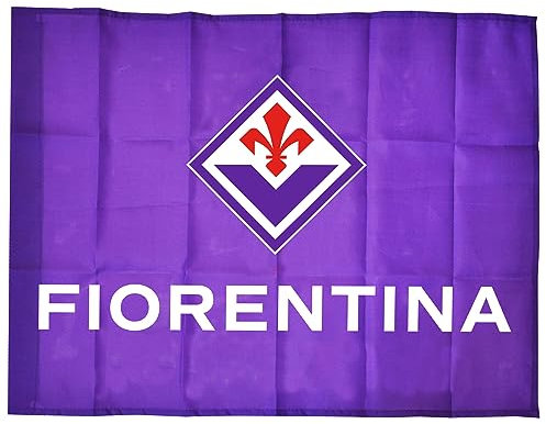 BANDIERA Fiorentina Viola Bandiera Poliestere 140X90 CM Nuovo Logo