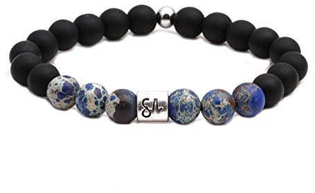 CECE&COLE 12 Sternzeichen 6 Mm Stein-Armband – Schwarze Steinperlen-Sternbild-Armbänder, Vintage-Sternbild-Horoskop-Strang-Armbänder, Schmuck Für Frauen, Geschenke, Steinbock, 19 cm