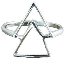 Triangle Ring, Sterling Silver, Spike Ring, Chevron ring, Peak Ring, Delta Ring, Arrow Ring, Arrow Headed Ring, Point Ring, Sharp Ring (Ring size: 6, Gift Wrapping: Free)