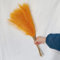 10 fiori artificiali, decorazione per feste di nozze, soffice e bella erba della pampa, piante finte con canne artificiali per feste di nozze (arancione)