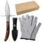 Austernöffner Profi Set 2 Stück 2 Stücke Edelstahl Austernmesser Set Mit 2 Paar Austernhandschuh Austern Messer Mit Hochwertigem Mit Ergonomischer Griff Für Austern Schalentiere Muscheln,A