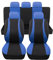 Susy Shop Housses de siège de voiture universelles Kit de housses de siège avant et arrière confortable et respirant, housses de protection pour sièges utilitaires moyens petits, No SUV (LS10-BLU)