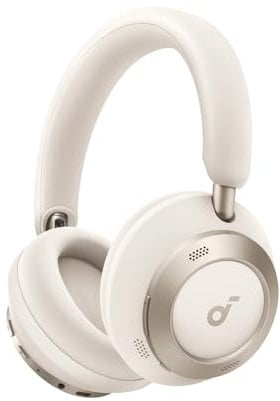 Soundcore Space One Pro de Anker, Auriculares con Cancelación de Ruido Activa Adaptativa con 6 Micrófonos, Diseño Muy Plegable, Audio sin Pérdidas 60H, Carga Ultrarrápida, Inalámbrico Hi-Res con LDAC
