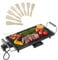 Emperial Teppanyaki Grill - Electric BBQ Grill with Non-Stick Table Top Plate, 2000W, Easy Clean, Adjustable Temperature Control, Oil Drip Tray & 8 Spatulas - 46x26x10cm