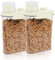 Vorratsdosen Set mit Deckel Luftdicht, Vorratsbehälter Küchen Aufbewahrung Organizer Spender für Trockenen Lebensmittel Schüttdose Müsli Getreide Mehl (2er Set x 2.8L - Creme Weiß)