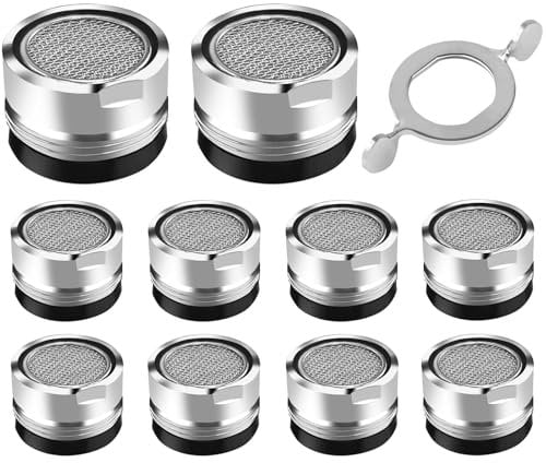SURFOU Mousseur Robinet Cuisine, Lot De Dix Embout Mitigeur Lavabo Salle De Bain À Visser M24 Economiseur Aérateur D'eau Pour Faucet, Économiseur Aerateur Robinets Anti Calcaire
