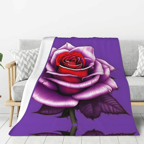 Manta acogedora de color rosa fucsia, manta de franela de felpa para sofá, cama y sala de estar, perfecta para camping, viajes