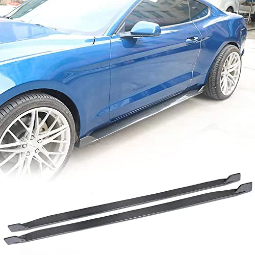 HanYT 2 Stück Auto-Seitenpads für Ford Mustang GT Coupe Convertible 2015-2019, Aluminium Anti-Kratz-Seitenpads Anti-Kollisions-Schürzen Autozubehör