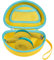 Custodia rigida per cuffie Beats Solo 4/Studio Pro/Solo 3/Studio 3/Solo 2/Over Ear, con tasca per cavi per viaggi (solo scatola) (giallo)