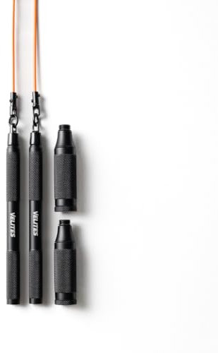Velites Cyclone Jump Rope Springseil, ultraleicht, Premium-Design für Double Unders und Crossovers, abnehmbarer Griff und 360-Grad-System (schwarz)